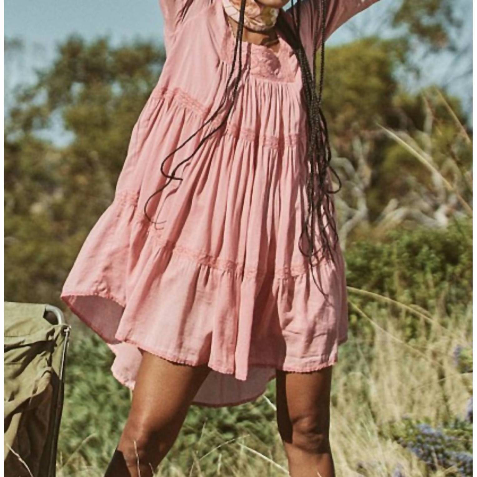 New Spell Harmony Tunic Dress In Peony